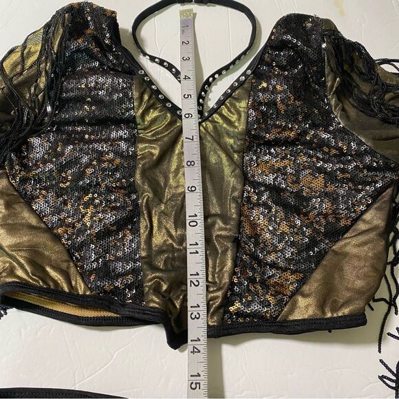 Revolution Tenth House 2 piece dance costume fringe ZERO GRAVITY TH25247 MA adul - Picture 8 of 12